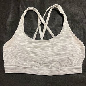 Lululemon gray and white sports bra